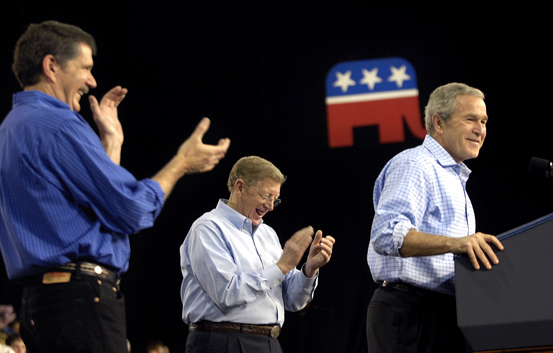 Burns with Bush